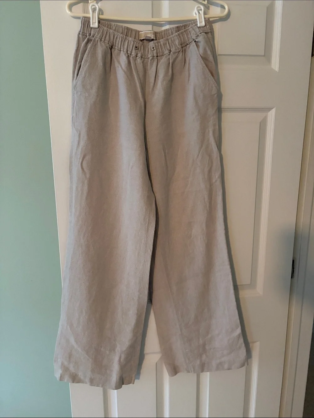Michael Kors Relaxed Linen-Blend Pants - Light Beige